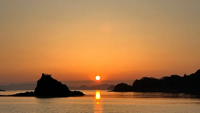夕日